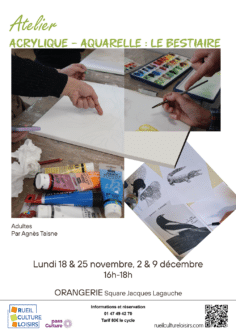 ACRYLIQUE – AQUARELLE : LE BESTIAIRE