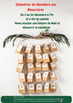 Calendrier de l&rsquo;Avent aux Mazurières