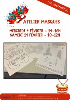 Atelier créatif : masques de Carnaval