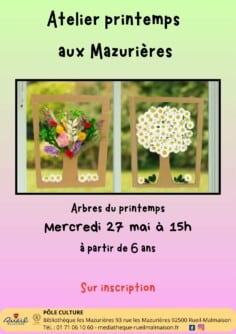 Atelier de printemps aux Mazurières