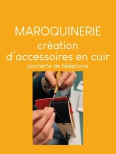 MAROQUINERIE : création d&rsquo;accessoires en cuir – pochette de téléphone